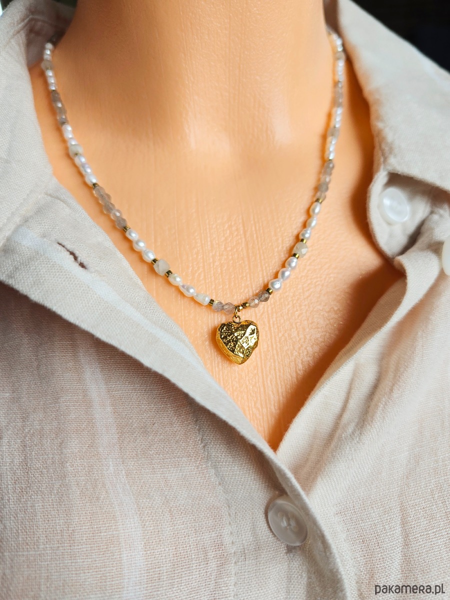 komplet biżuterii Delikatny Komplet z Serduszkiem 3