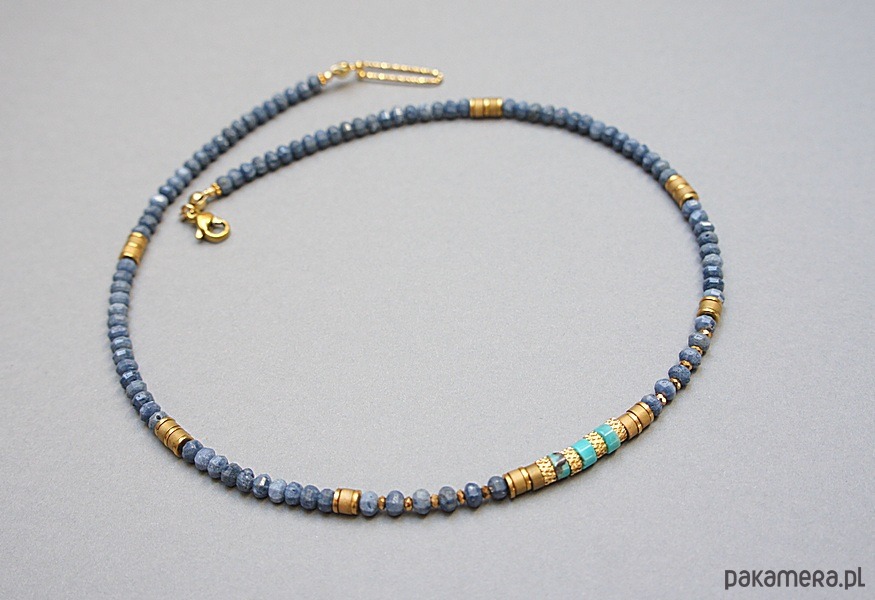 chokery Koral niebieski /choker/ naszyjnik  - Szlachetna kolekcja 3