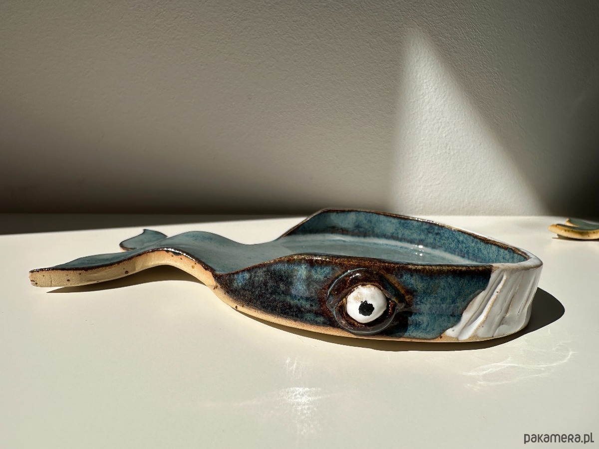 pojemniki na biżuterię Talerzyk na biżuterie w kształcie wieloryba - niebieski 1