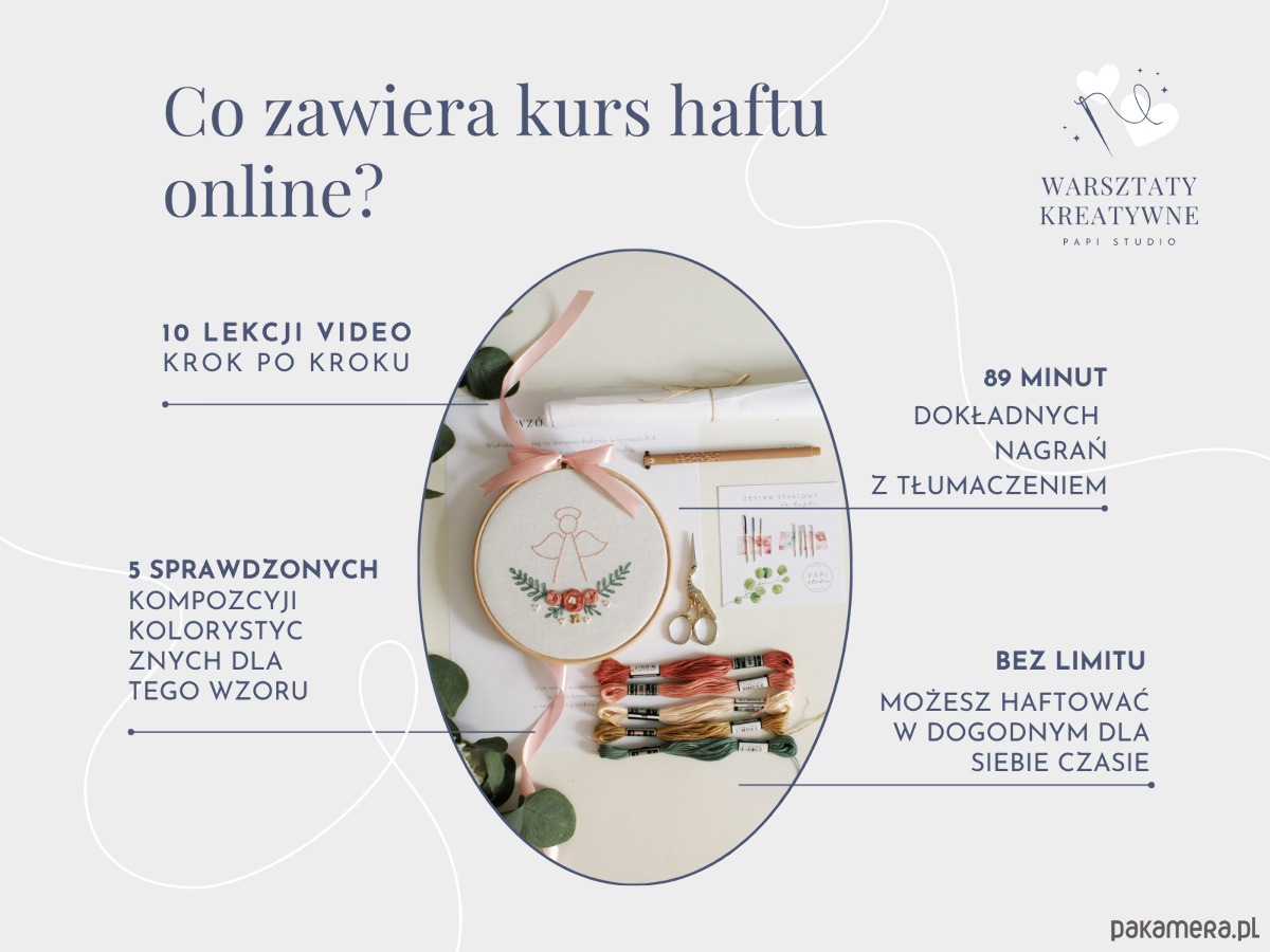 Warsztaty z haftowania Kurs haftu online - haft ręczny dla początkujących 1