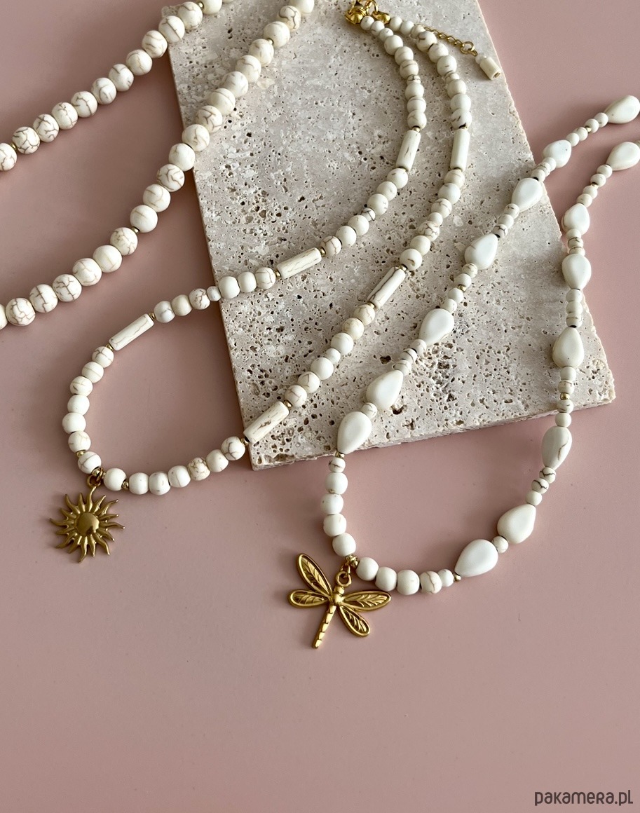 naszyjniki - inne Naszyjnik Dragonfly z zawieszką w kształcie ważki 1