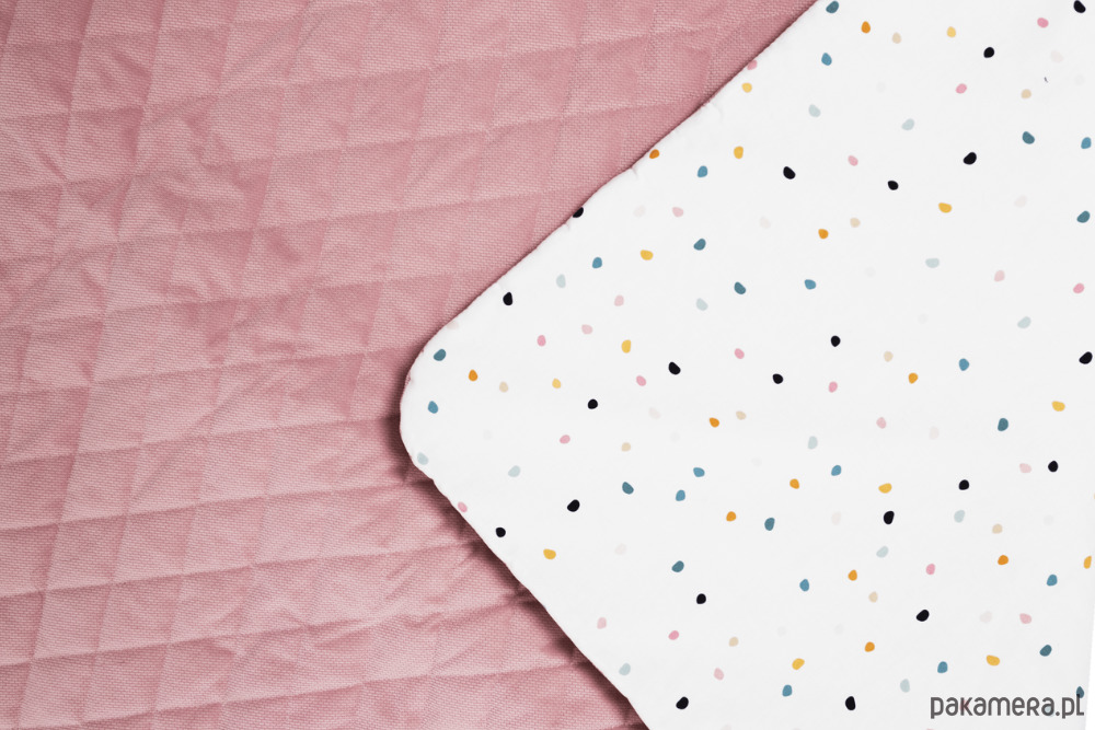 kocyki, kołderki, pościel dla dzieci Kocyk Tęczowe kropki - RÓŻ 1
