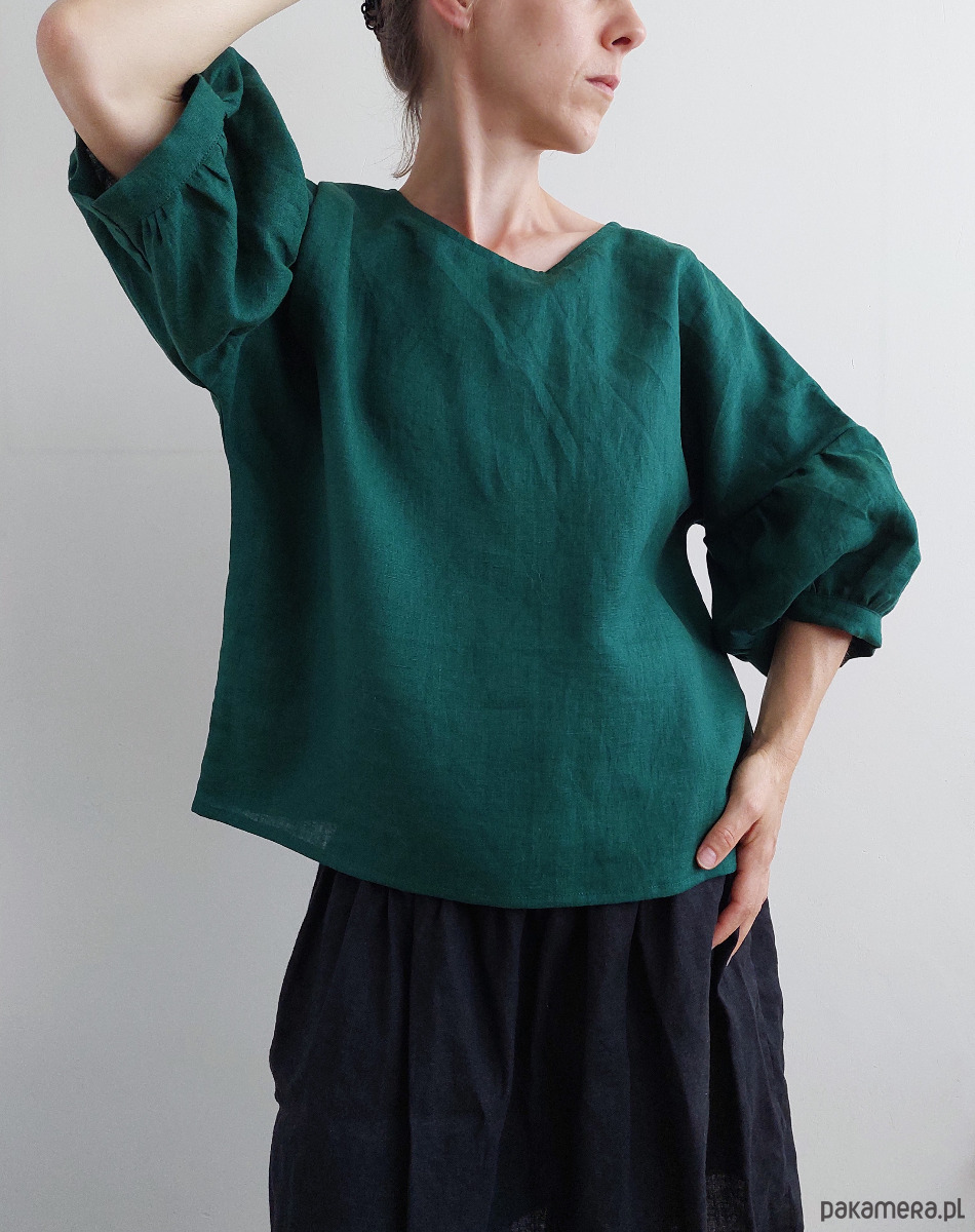 bluzki - inne Bluzka "COSMOS", len 100% 1