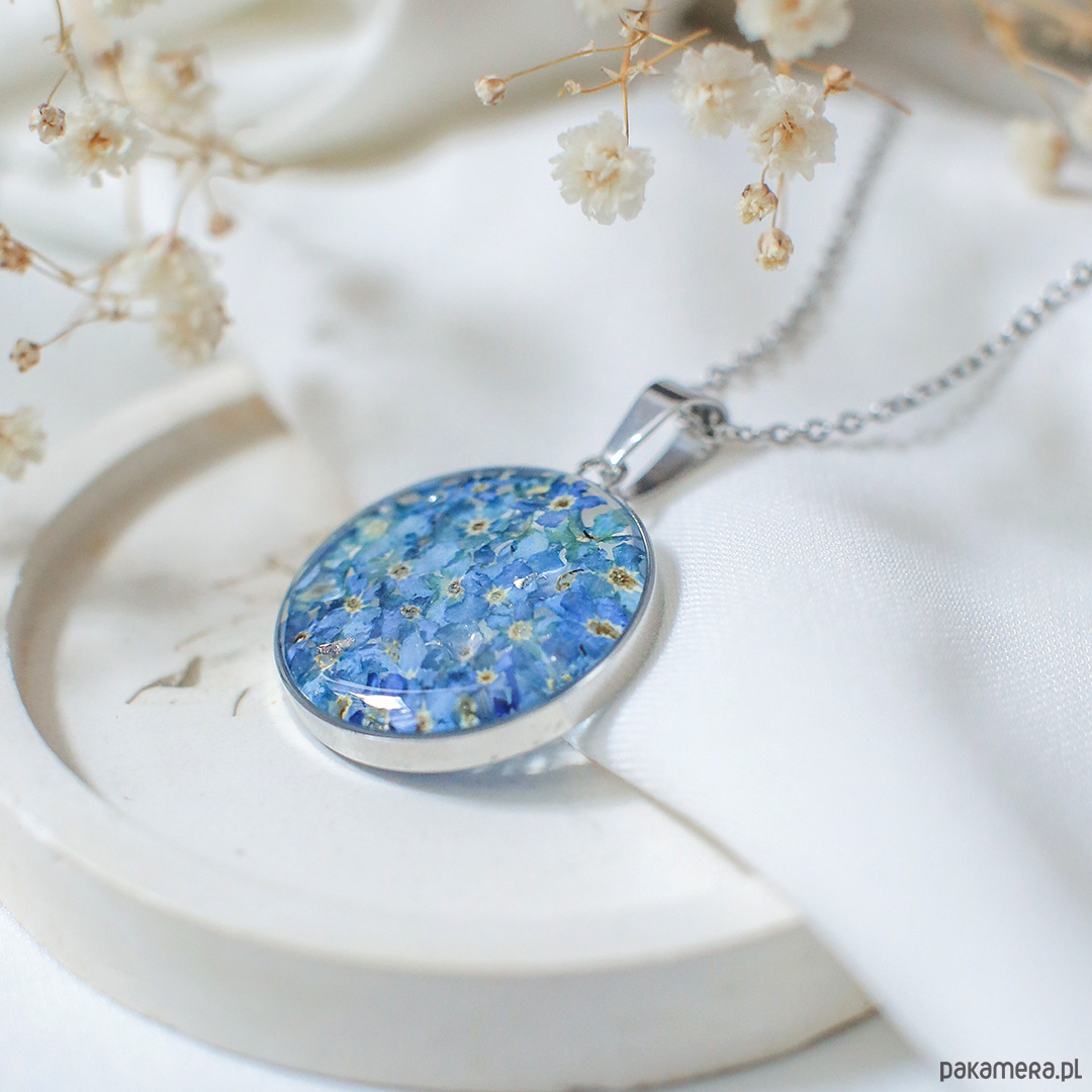 wisiory Wisiorek z niezapominajkami 2