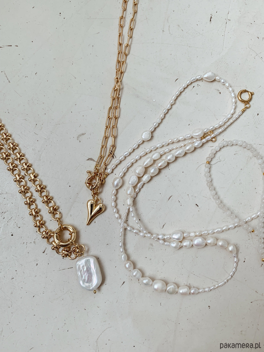 złote naszyjniki Naszyjnik z pereł naturalnych 2