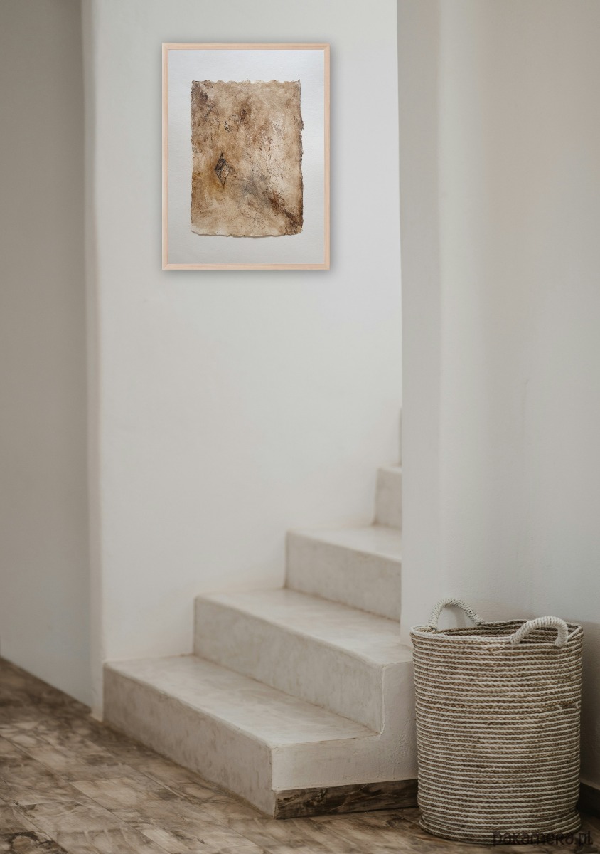 obrazy Abstrakcja wabi sabi nr 09, pigmenty ziemne, akryl 2