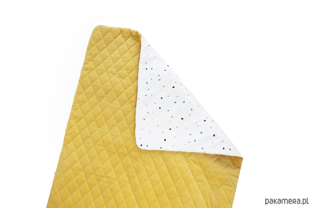 kocyki, kołderki, pościel dla dzieci Kocyk Tęczowe kropki - ŻÓŁTY 1