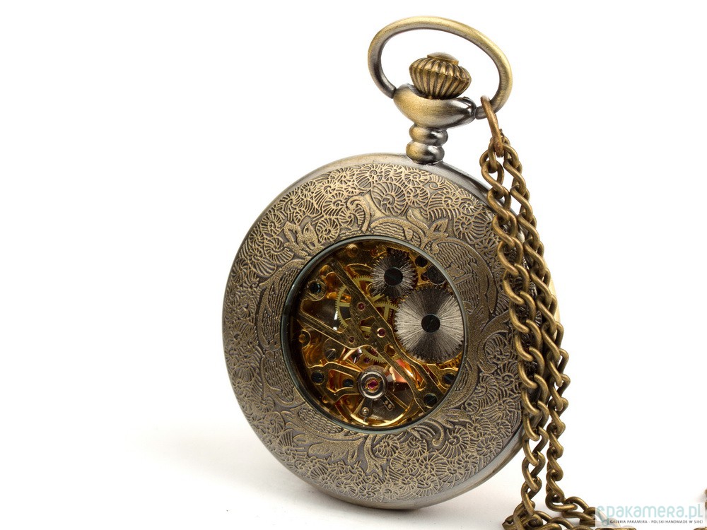 zegarki na łańcuszku Rzeźbiony Brąz - Drobiny Czasu 2