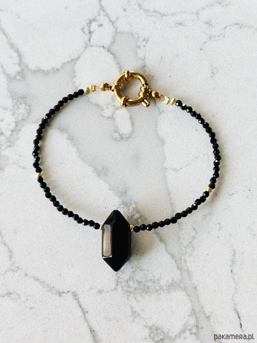 komplet biżuterii Komplet naszyjnik i bransoletka z onyksu 6