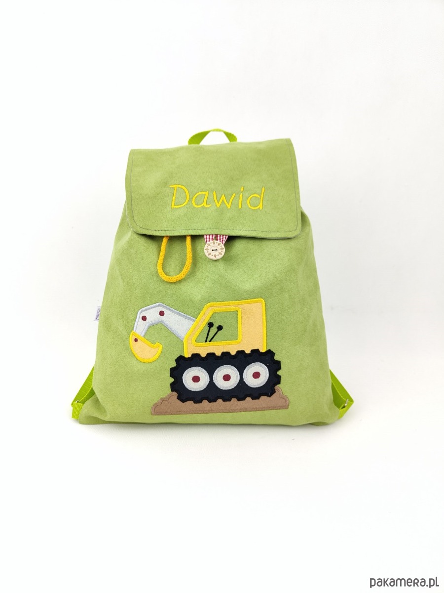 torebki, worki i plecaki dziecięce Personalizowany prezent dla chłopca - plecak z koparką 3