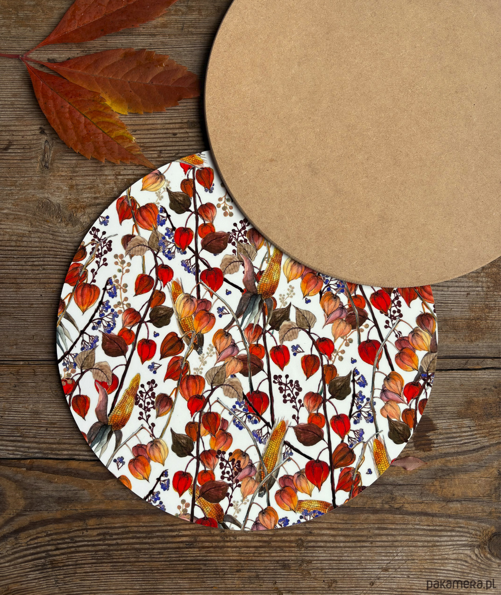 podkładki do kuchni Podkładka pod talerz- Miechunka- Jesień- Ilustracja- Jesienny pattern 1