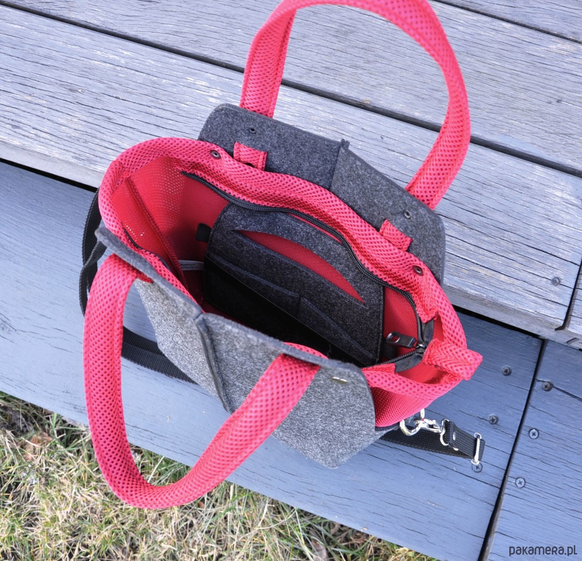 torby na ramię Torebka filcowa wąska - organizer z siatki G+CZ 5