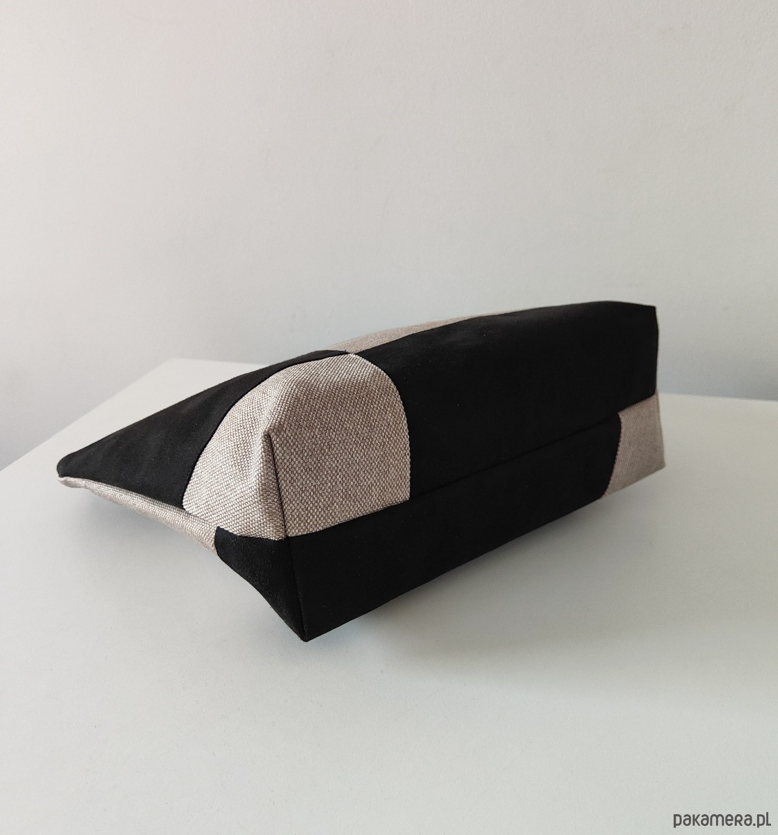 kosmetyczki Duża Kosmetyczka Patchwork F I V E - kosmetyczka z nubuku i tkanina plecionej 2