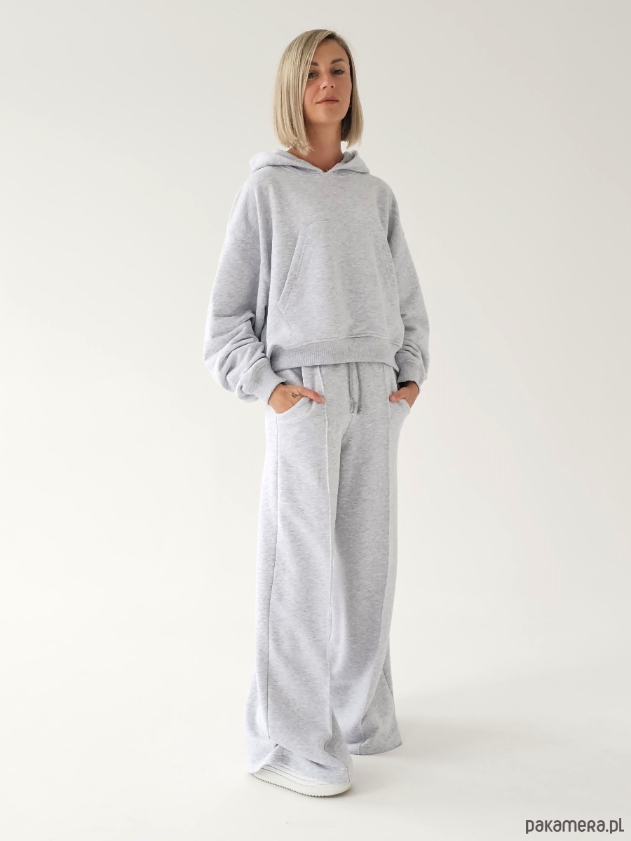 komplety damskie Komplet oversized kangurka i szerokie spodnie wide leg 2