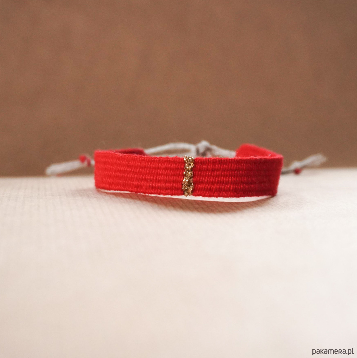 bransoletki - inne Czerwona bransoletka handmade - na szczęście 1