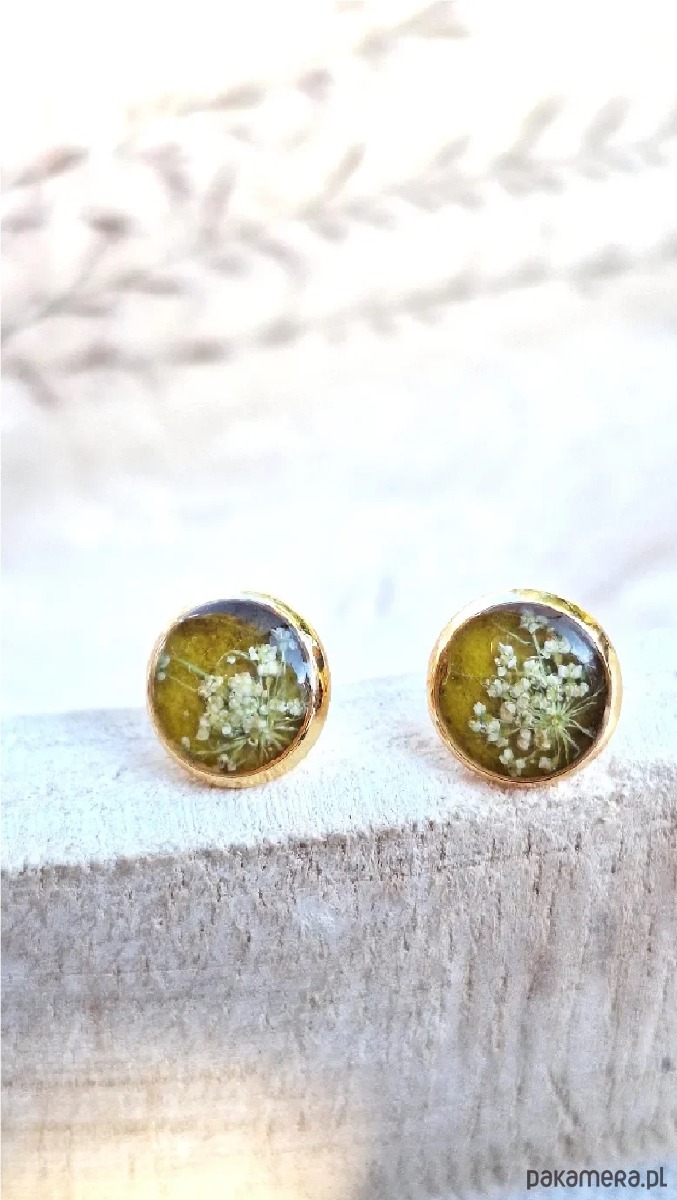 komplet biżuterii Komplet biżuterii z kwiatami dzikiej marchwi 1