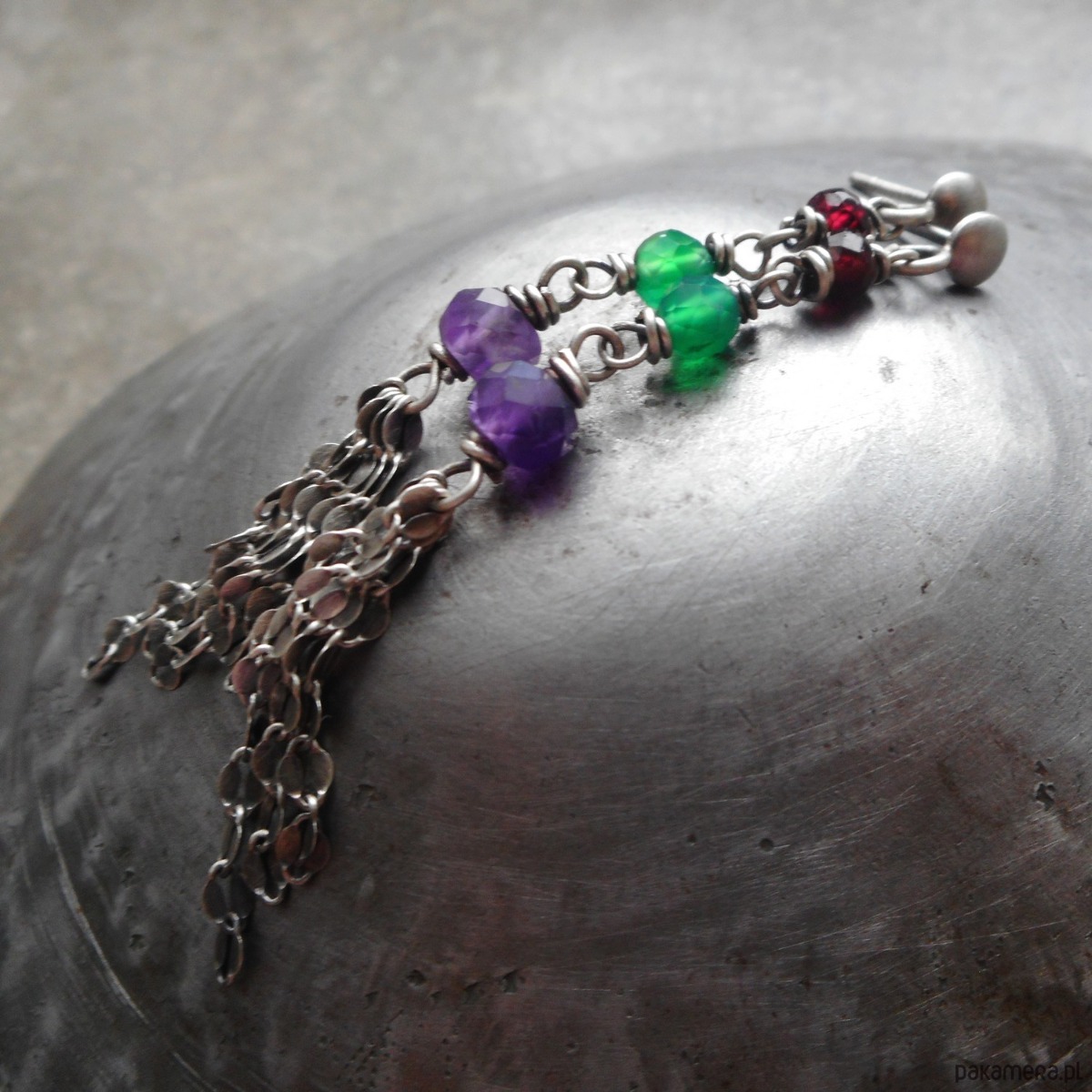 kolczyki srebrne Pędzelki srebro 925 2