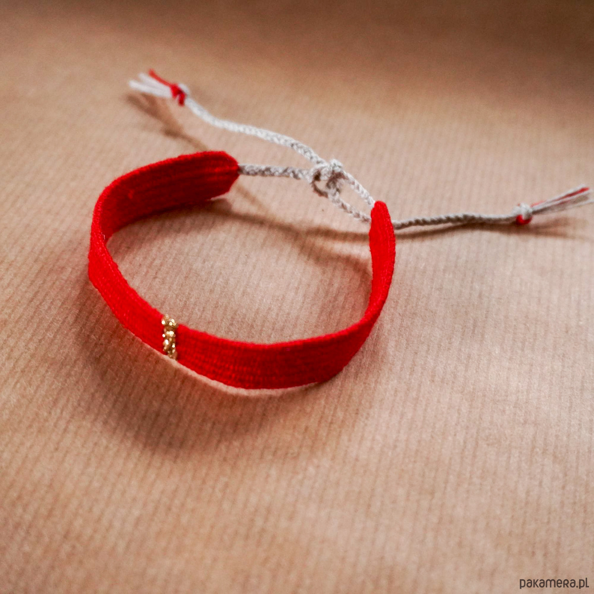 bransoletki - inne Czerwona bransoletka handmade - na szczęście 3