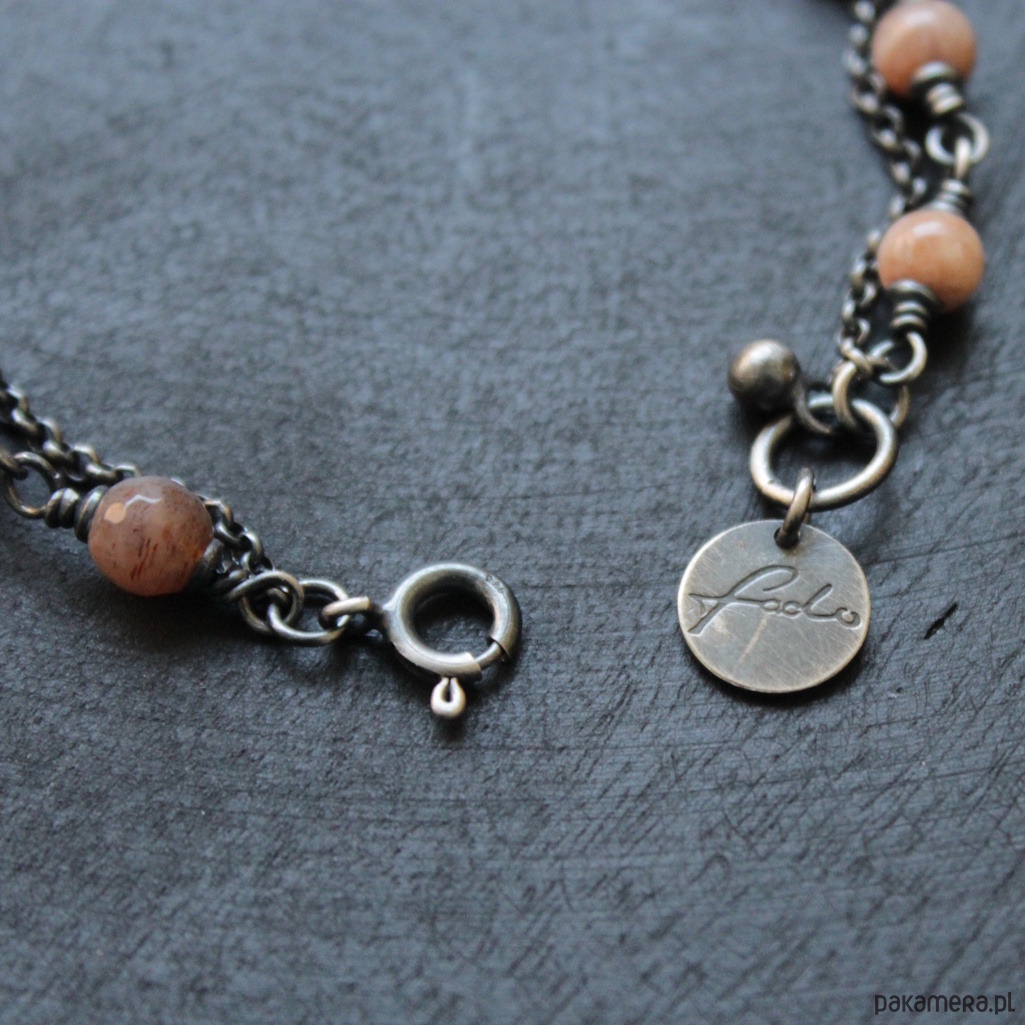 bransoletki z kamieni naturalnych Bransoletka nude z kamieniem słonecznym 6