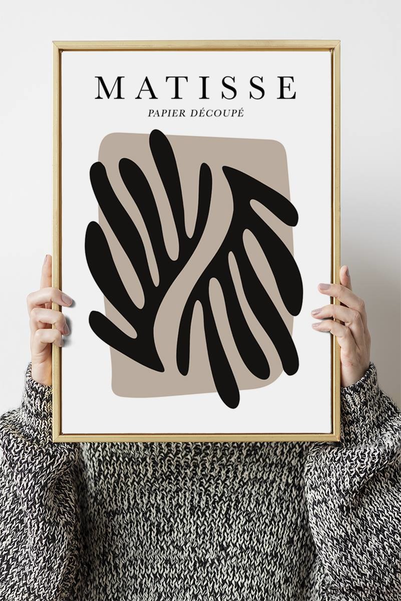 plakaty Plakat Matisse black leaf 1