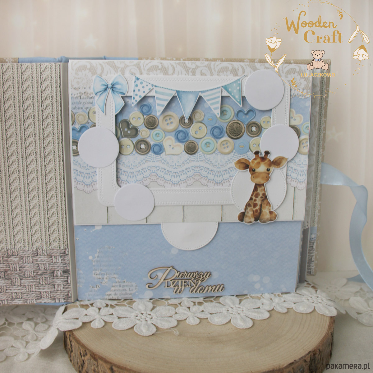 notatniki i albumy Album dziecięcy na chrzest, roczek, narodziny "Boy's Little World"GOTOWY 2