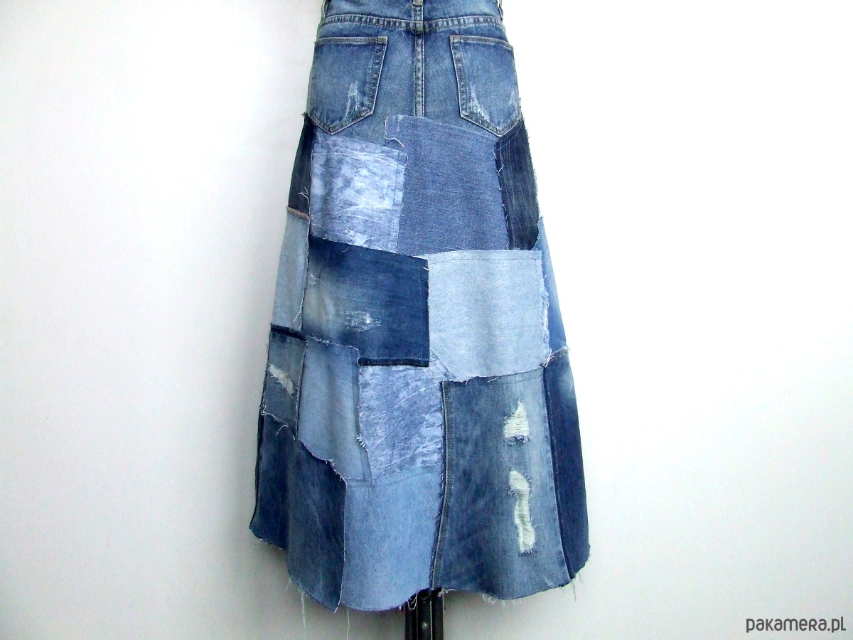 spódnice maxi Długa spódnica denim r. 42 3