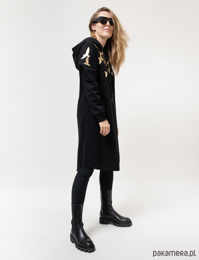 bluza bez kaptura damska Bluza SKY long black 4