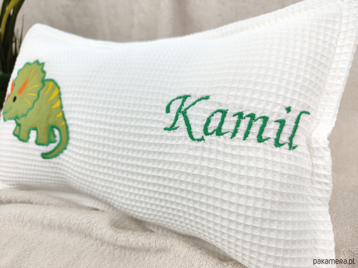 poduszki do pokoju dziecka Personalizowany prezent dla dziecka - imienna poduszka z dinozaurem 2