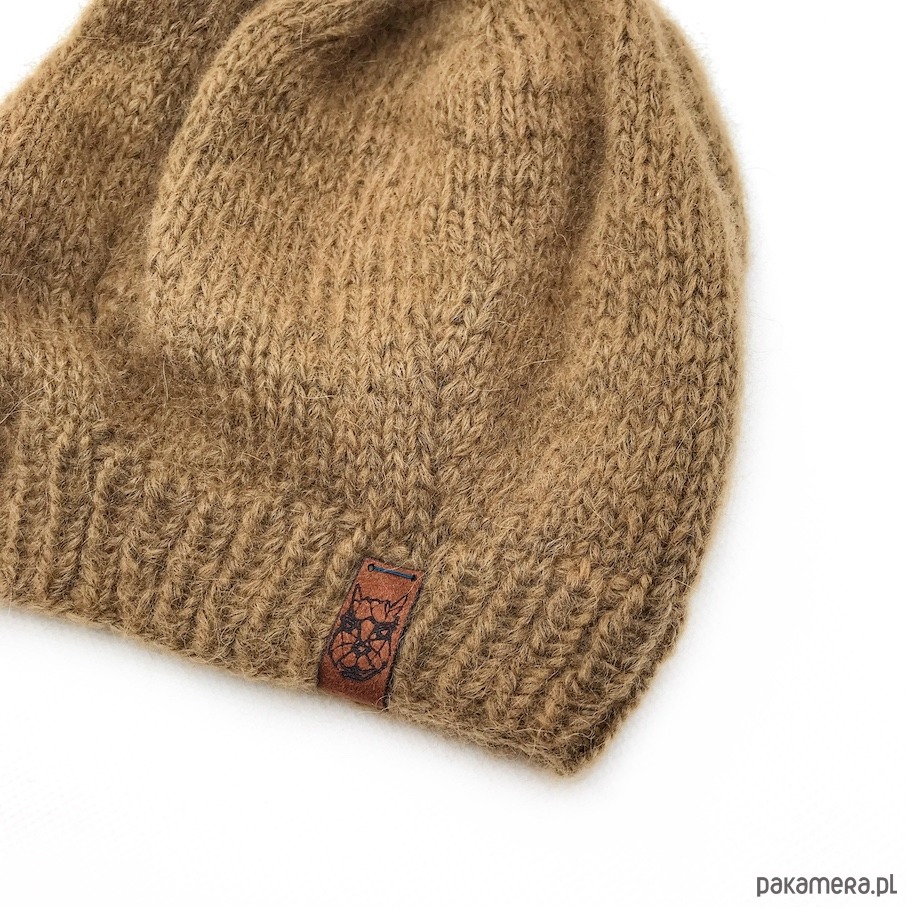 czapki damskie Camelowa czapka beretowa z wełny alpaki Parisian 4