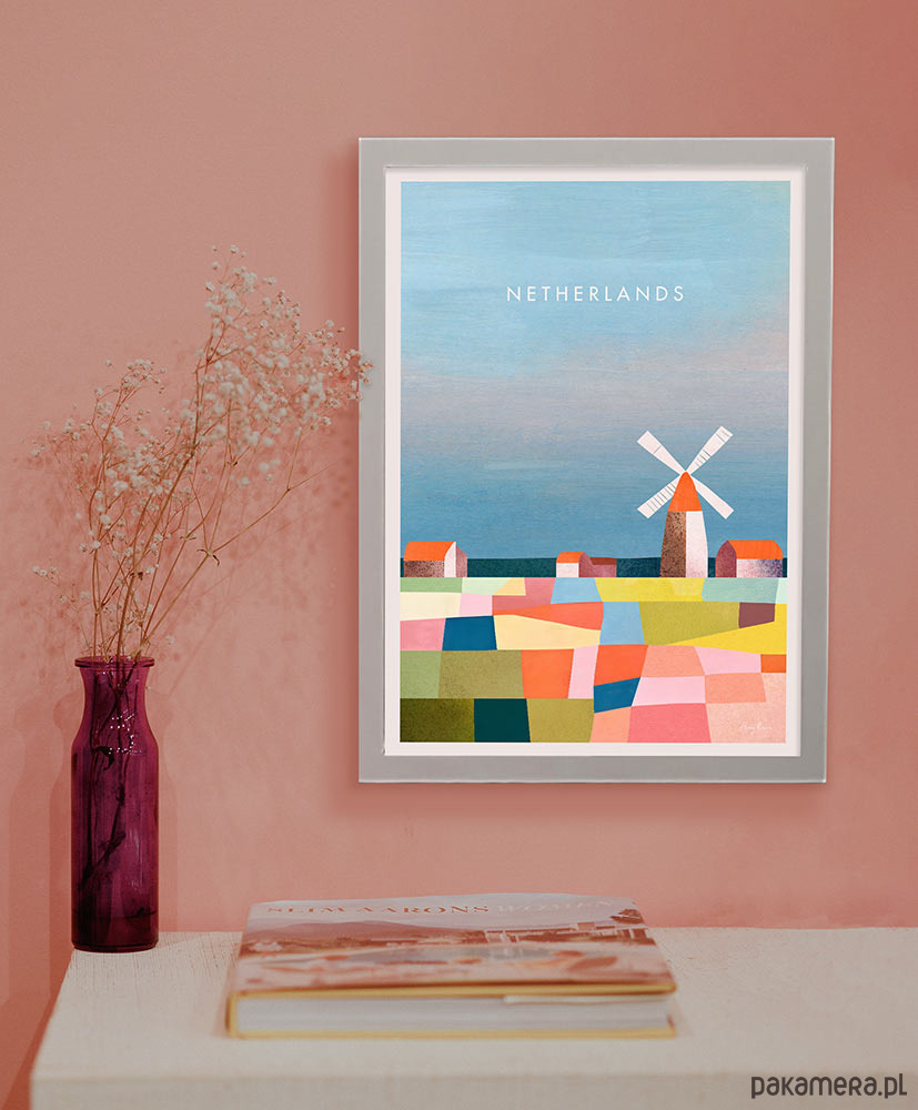 plakaty Holandia - pola kwiatowe - plakat 50x70 cm 3