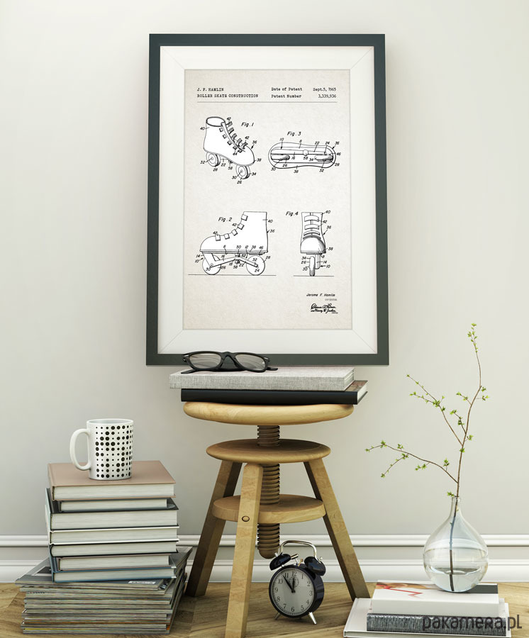 plakaty Rolki - patent - plakat 50x70 cm 2