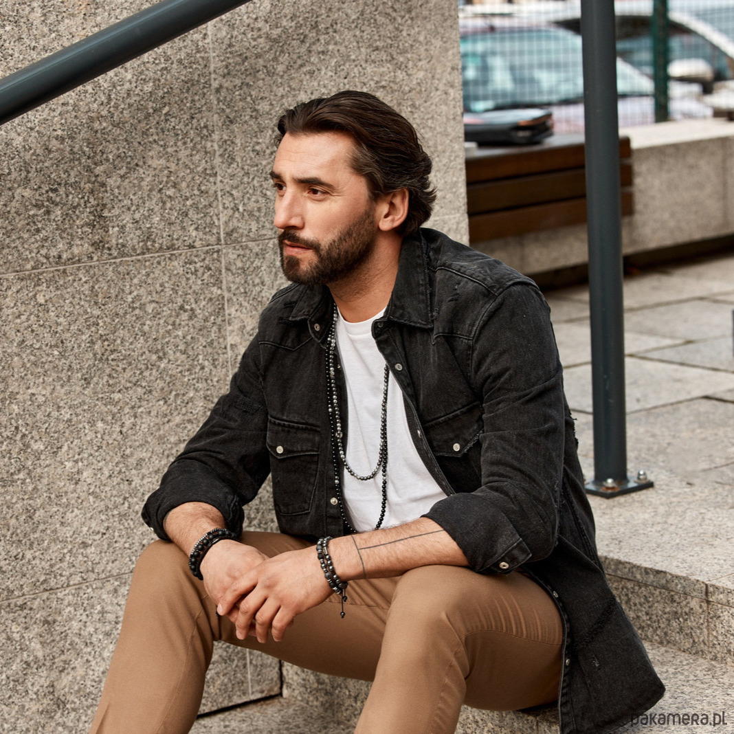 biżuteria męska Męska bransoletka z kamieniem sukcesu 4