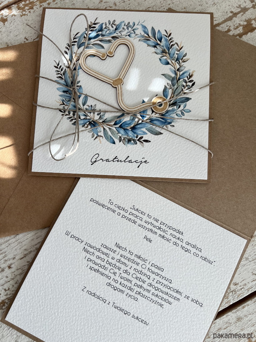kartki scrapbooking Ręcznie robiona kartka gratulacje z okazji uzyskania absolutorium obrony prac 1