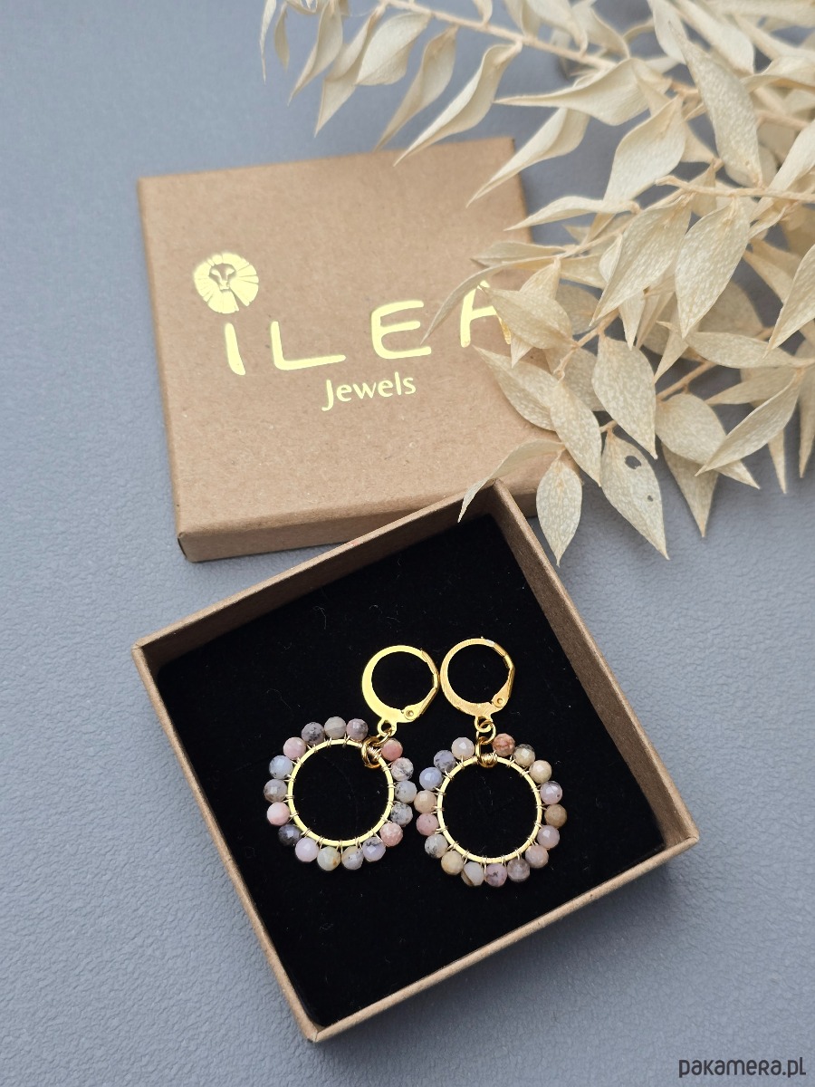 kolczyki pozłacane Kolczyki pozłacane  Opalowe Kółka 2