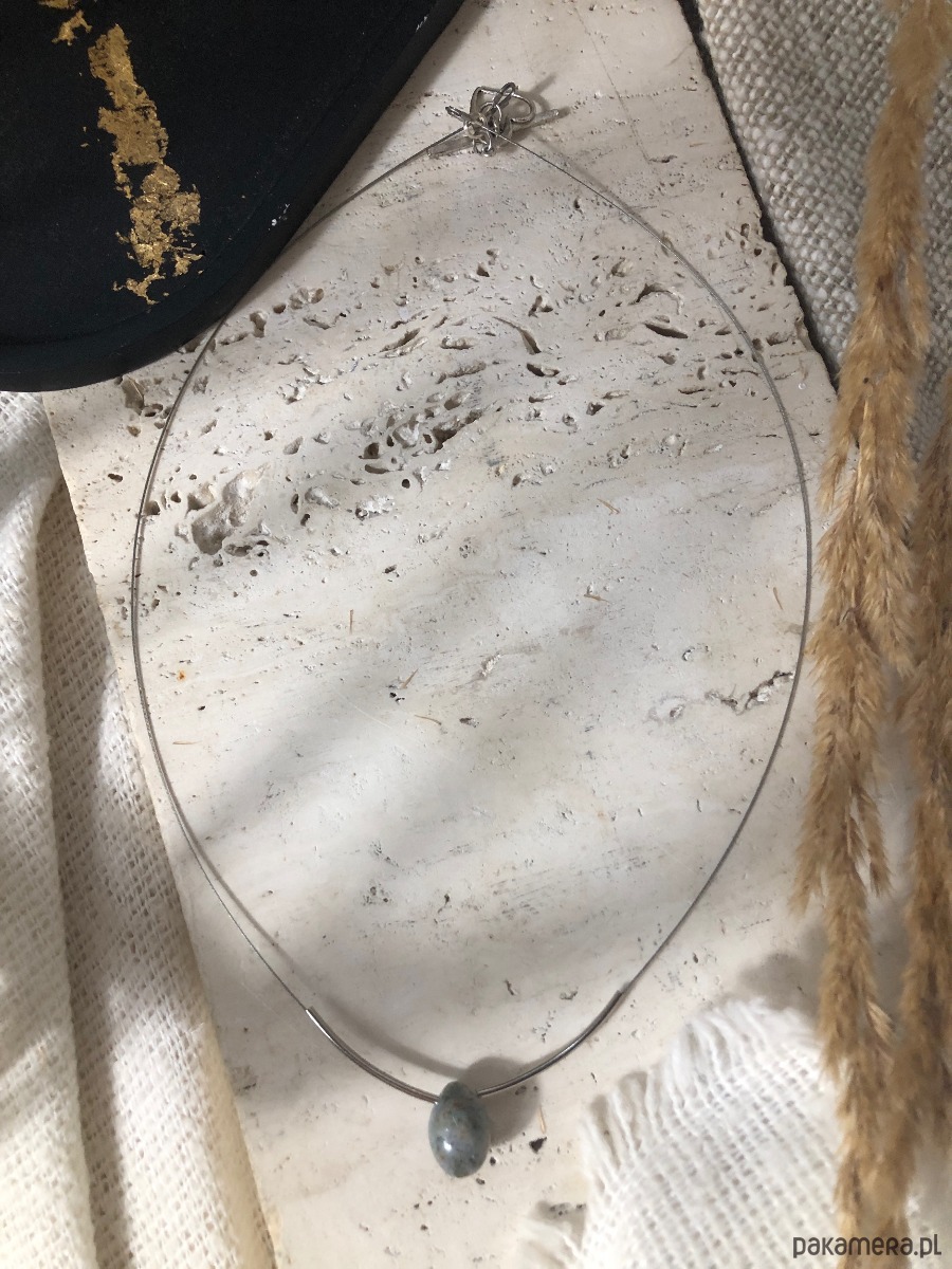 wisiory Naszyjnik agat szary 3