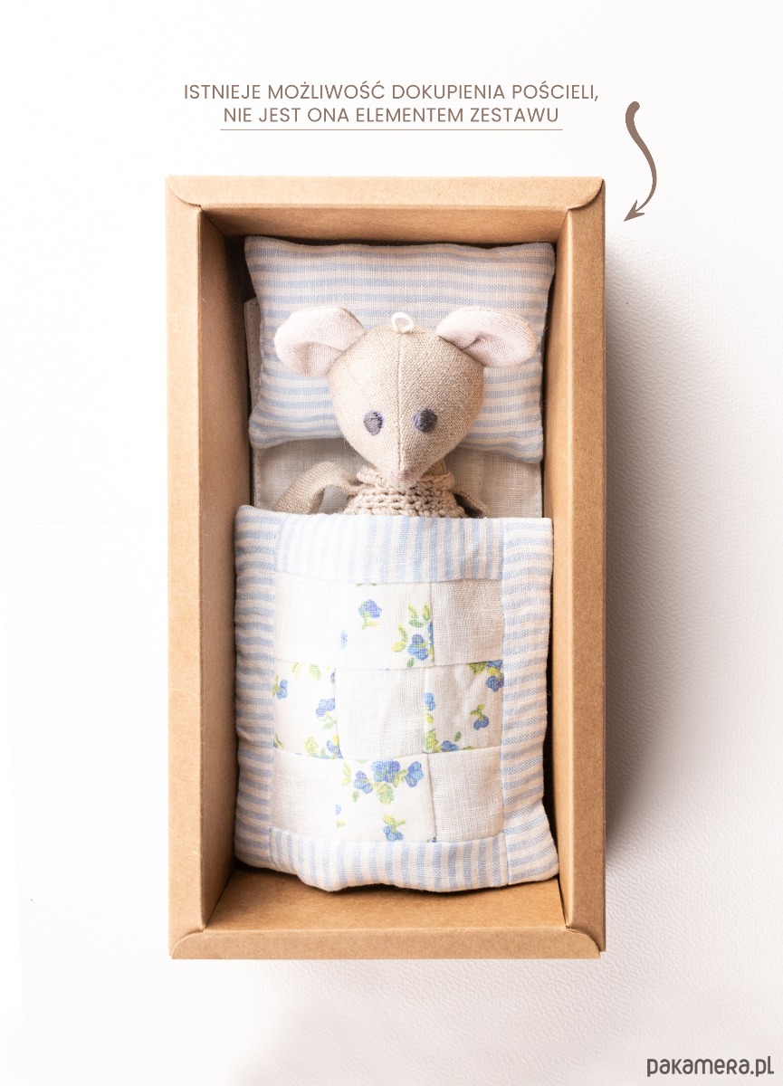 misie i maskotki Mysz Darek lniany brelok XS maskotka lala 4