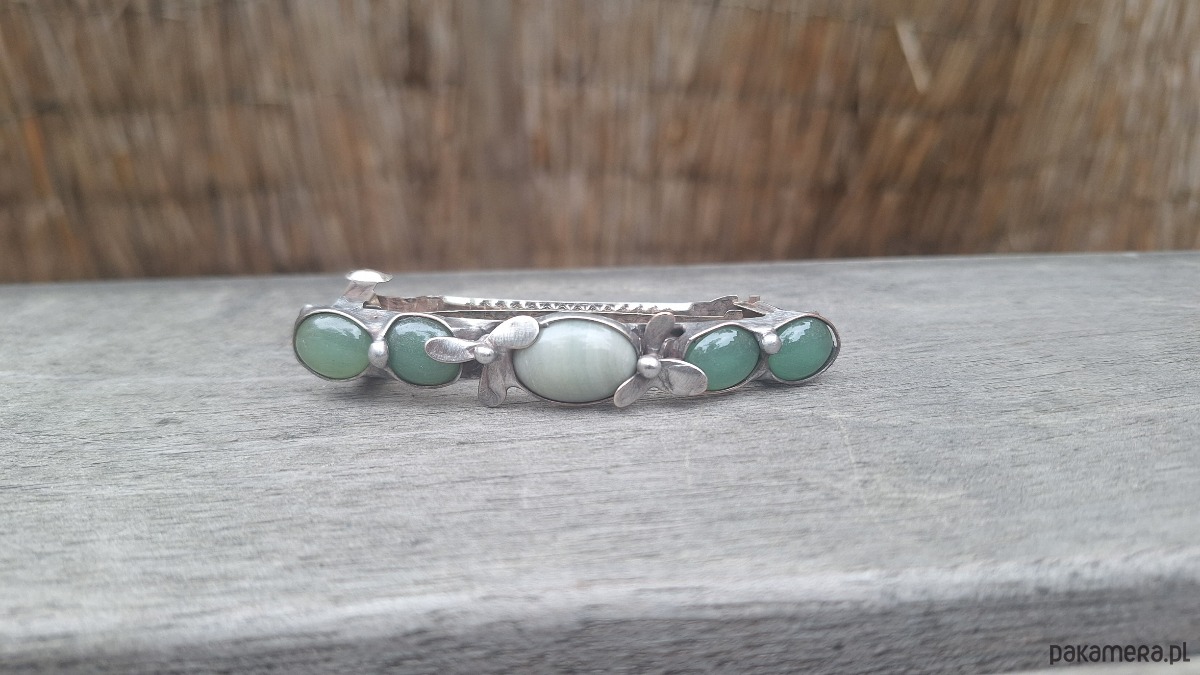 spinki i klamry do włosów Agaty na zielono - klamra do włosów 2