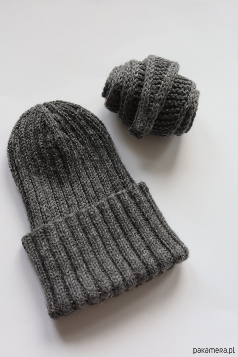 szale damskie Mini szalik z merynosa szary 3