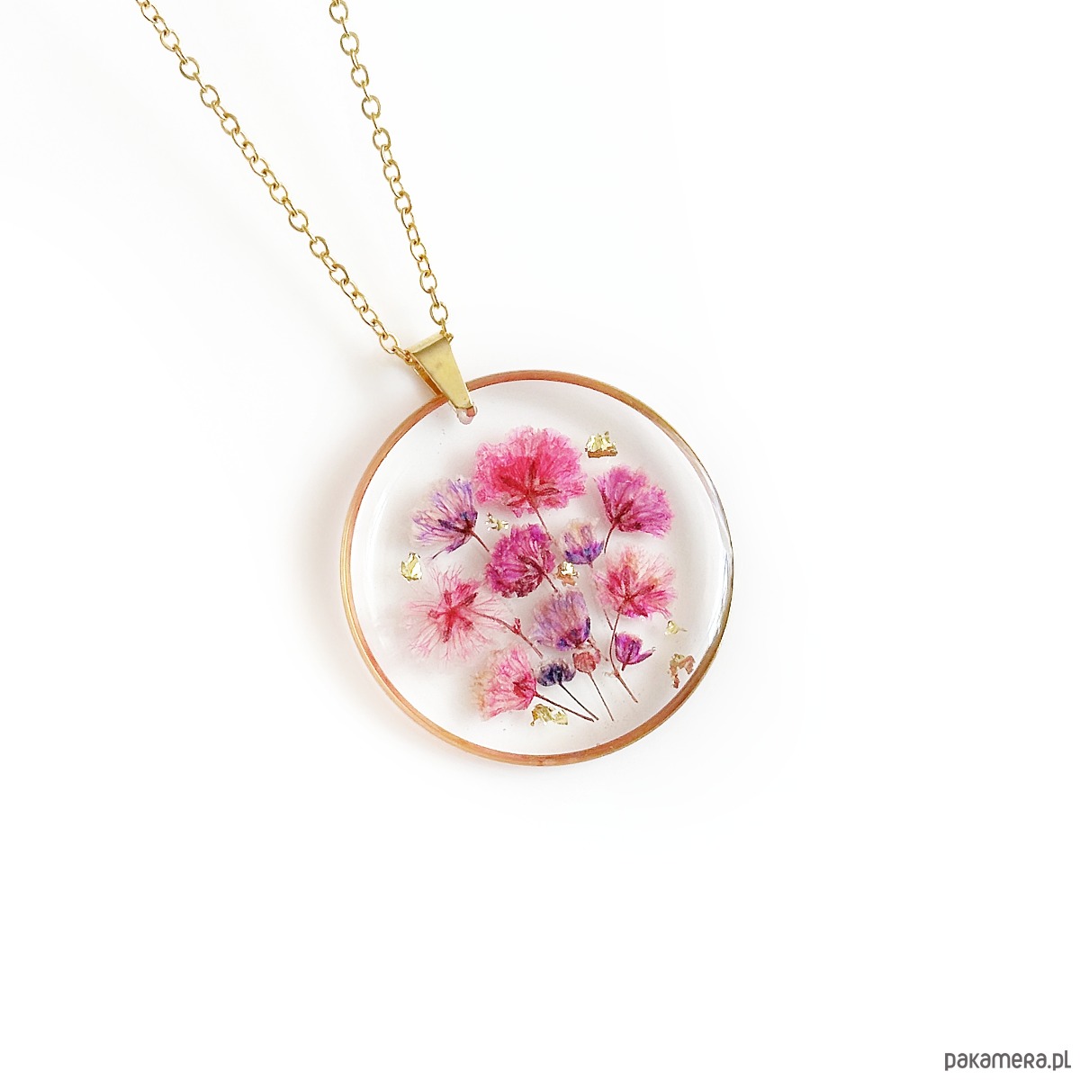 naszyjniki - inne Naszyjnik z kwiatami, prezent na święta 1