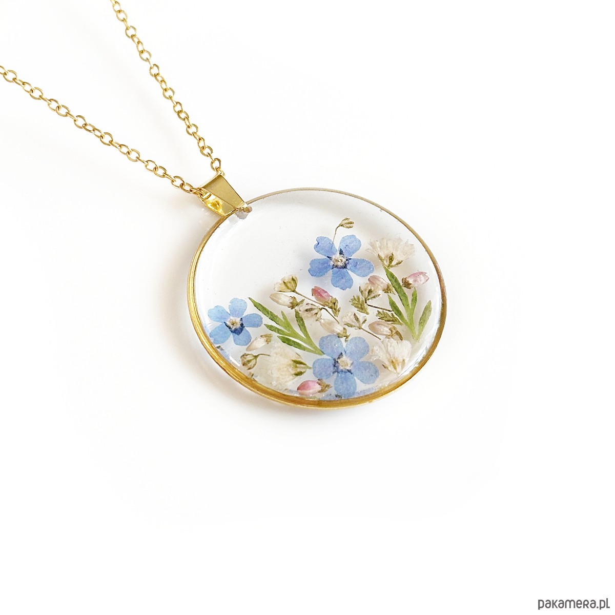 naszyjniki - inne Naszyjnik z kwiatami, prezent na święta 2