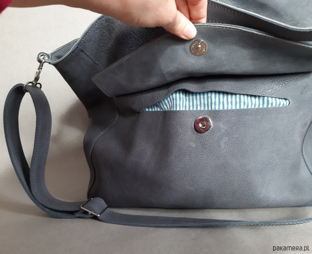 torby na ramię Grafitowa skórzana torba 2