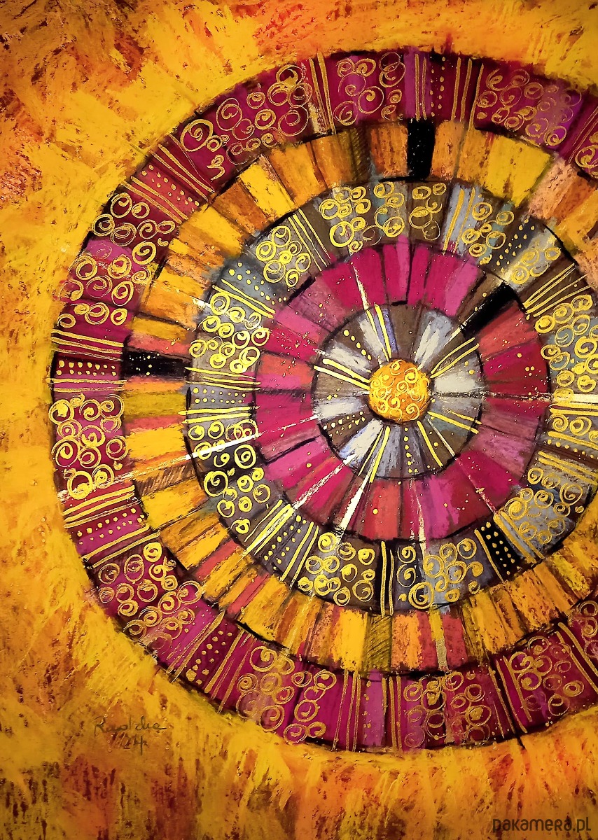 grafiki i ilustracje Mandala pomarańczowa - plakat B2 2