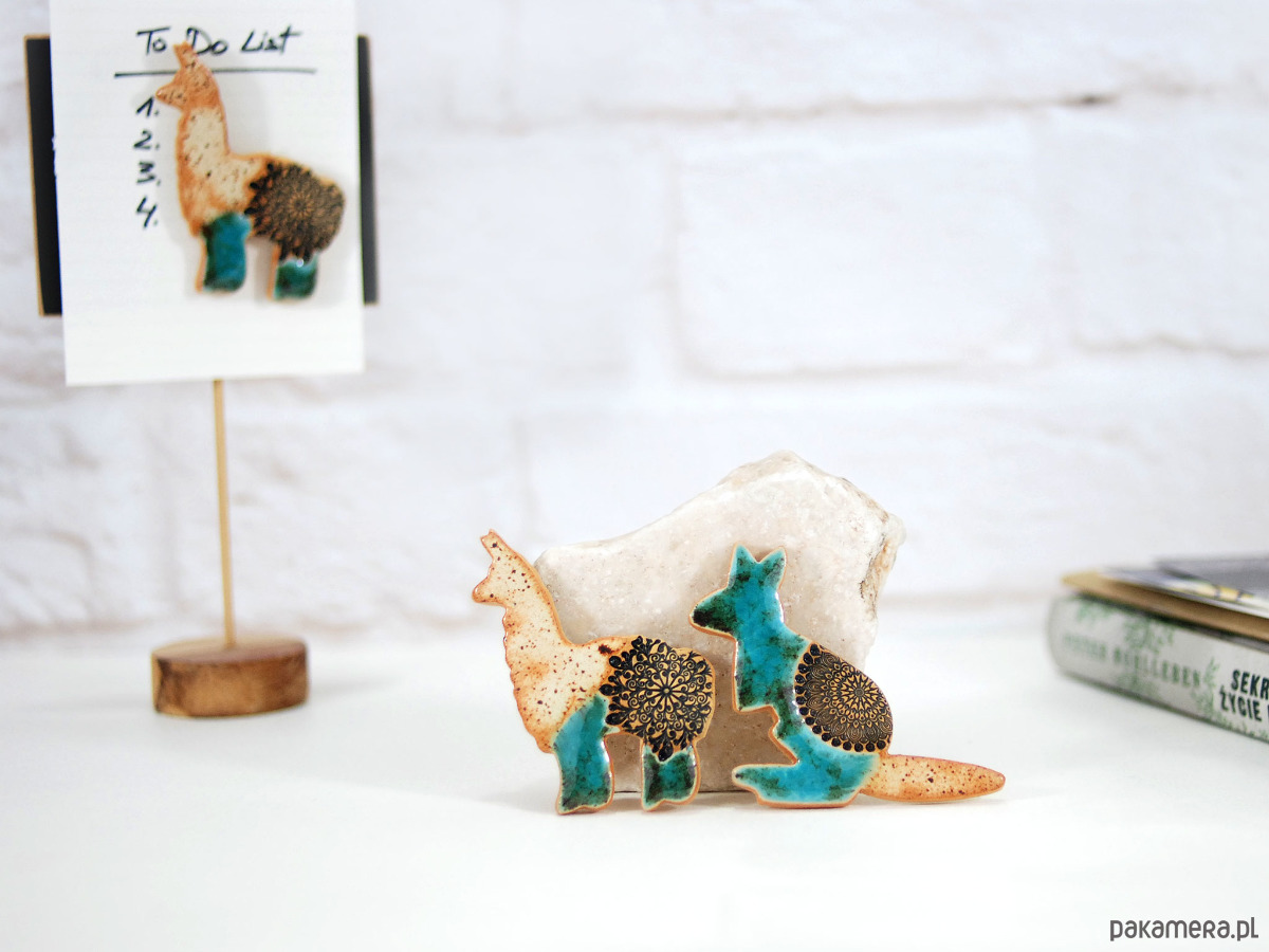 magnesy Ceramiczna lama - magnes, ozdoba na lodówkę 5