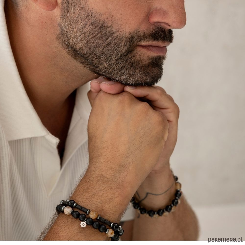 biżuteria męska Męska bransoletka zodiakalna - Panna - odwaga i dobrobyt III 1