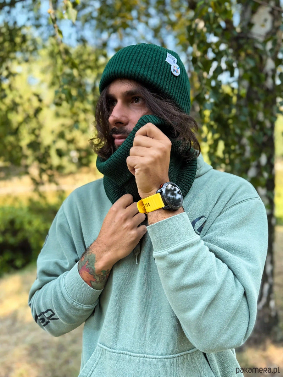 czapki damskie Męska czapka beanie z bawełny logo kolorowe Zielony 4