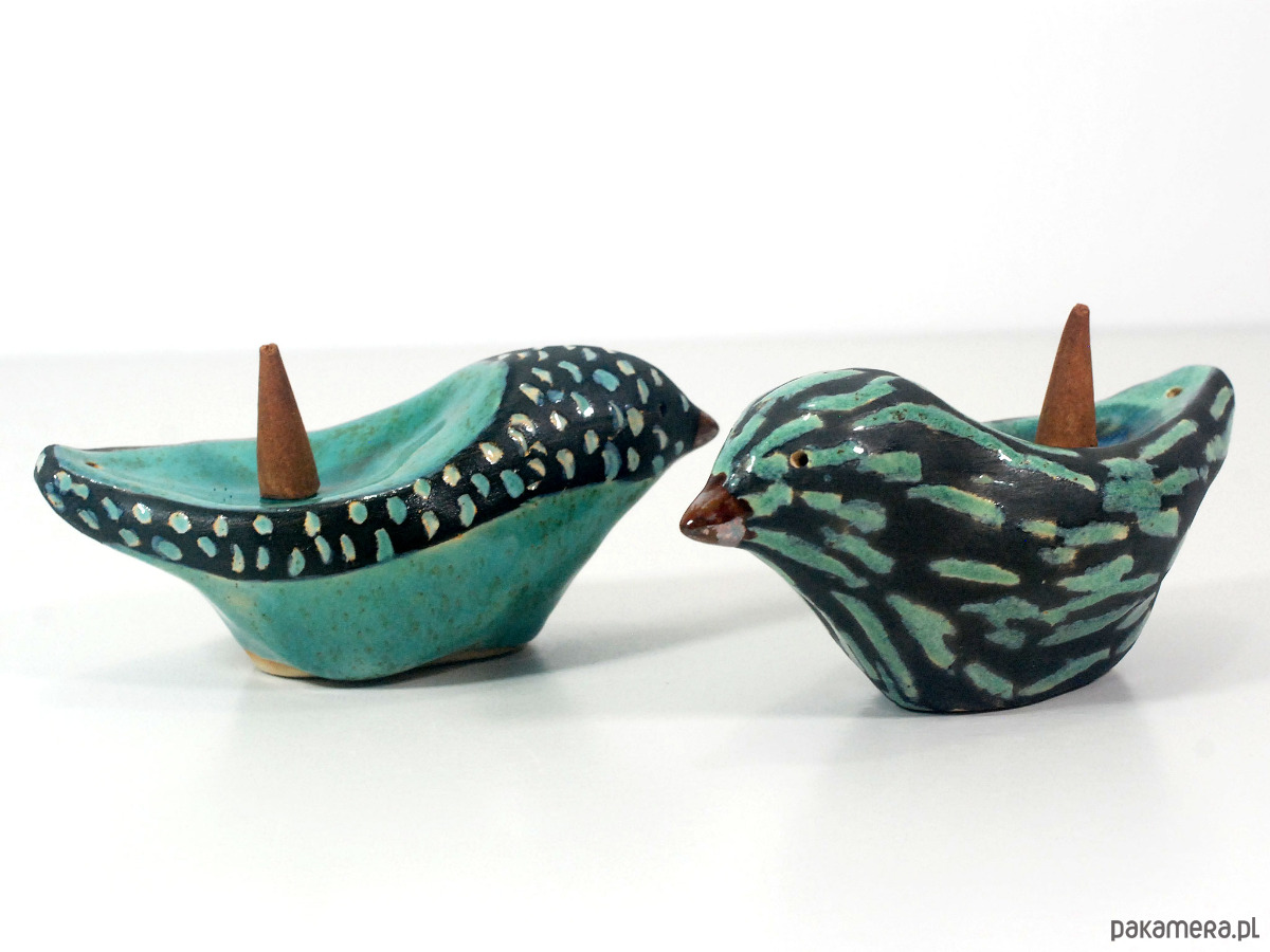 figurki i rzeźby Ceramiczna ptak - stojak na kadzidełka 6
