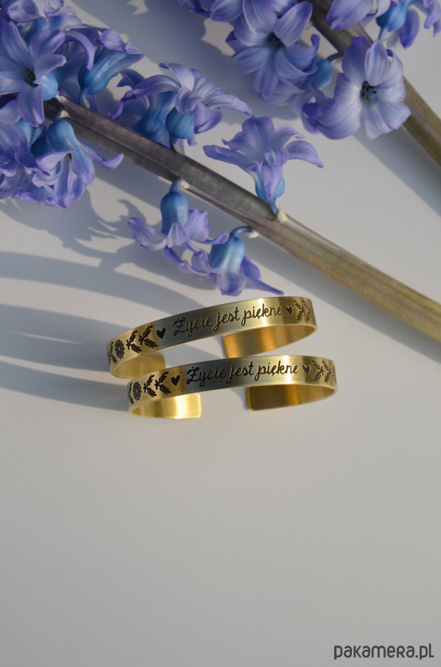 bransoletki złote Bransoletka model "ŻYCIE..." 1