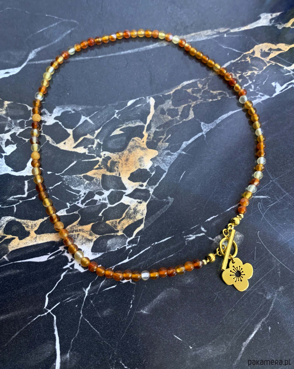 wisiory Kolekcja 70's vibe - Anemone orange  - Naszyjnik 1