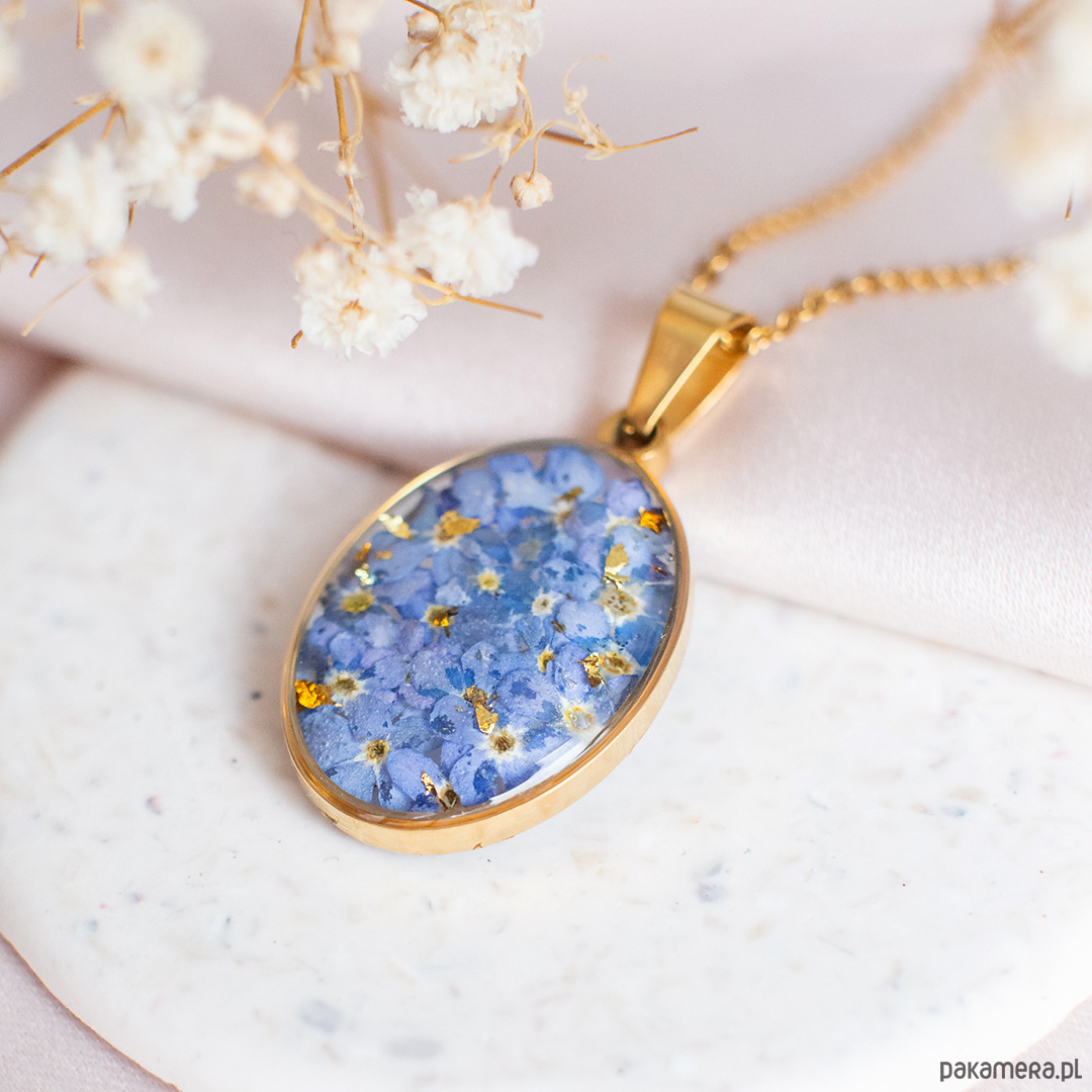 wisiory Wisiorek z niezapominajkami 1