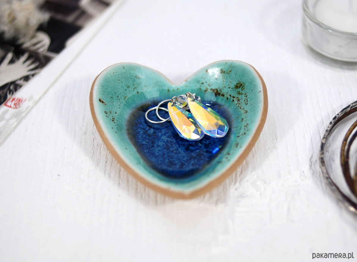 pojemniki na biżuterię Ceramiczna miseczka na obrączki, biżuterię - laguna 3